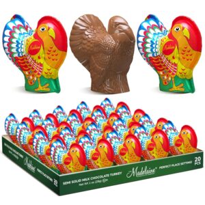 Madelaine Milk Chocolate Foil Wrapped Turkey 1oz 20ct Tray